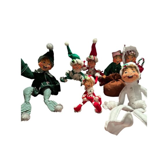 Vintage Annalee Lot of 7 Elves